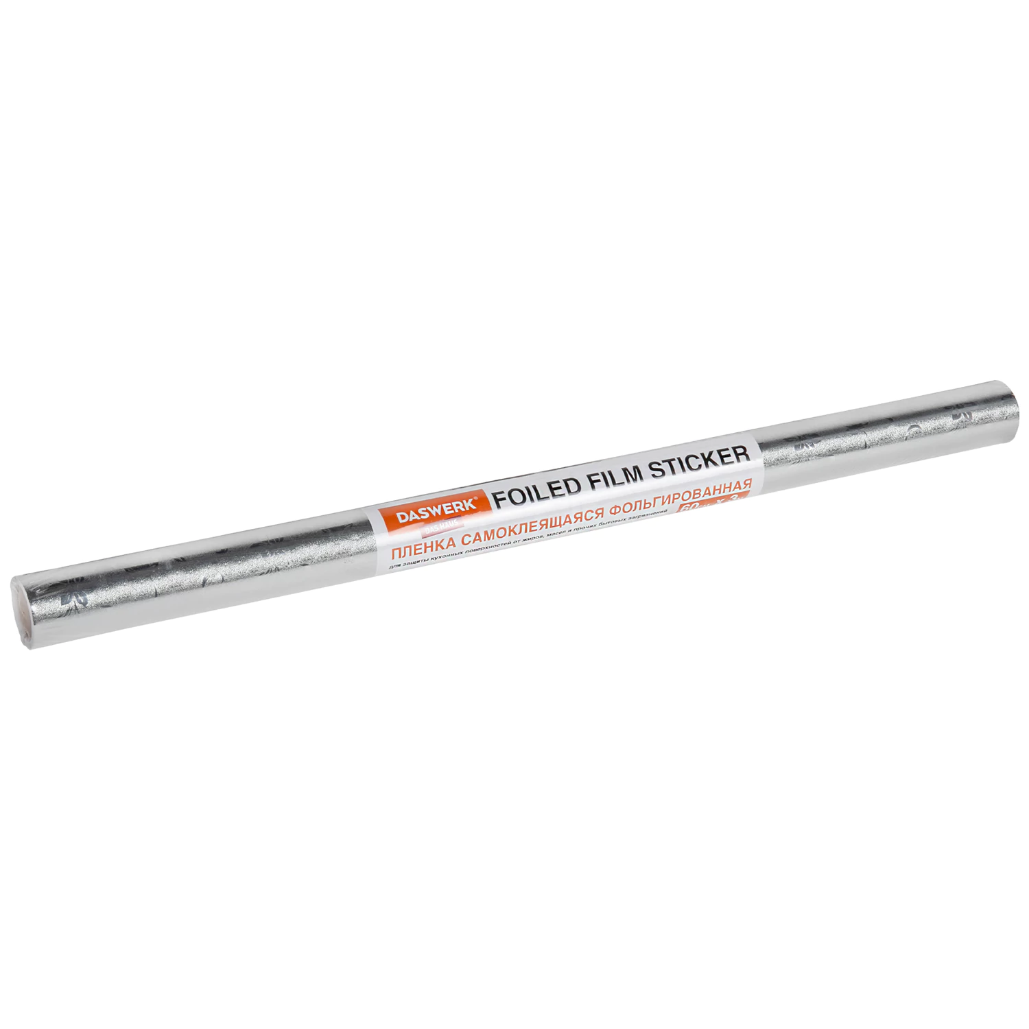 Самоклеящаяся пленка алюминиевая фольга защитная для кухни/дома 0,6х3м серебро цветы DASWERK, 607849