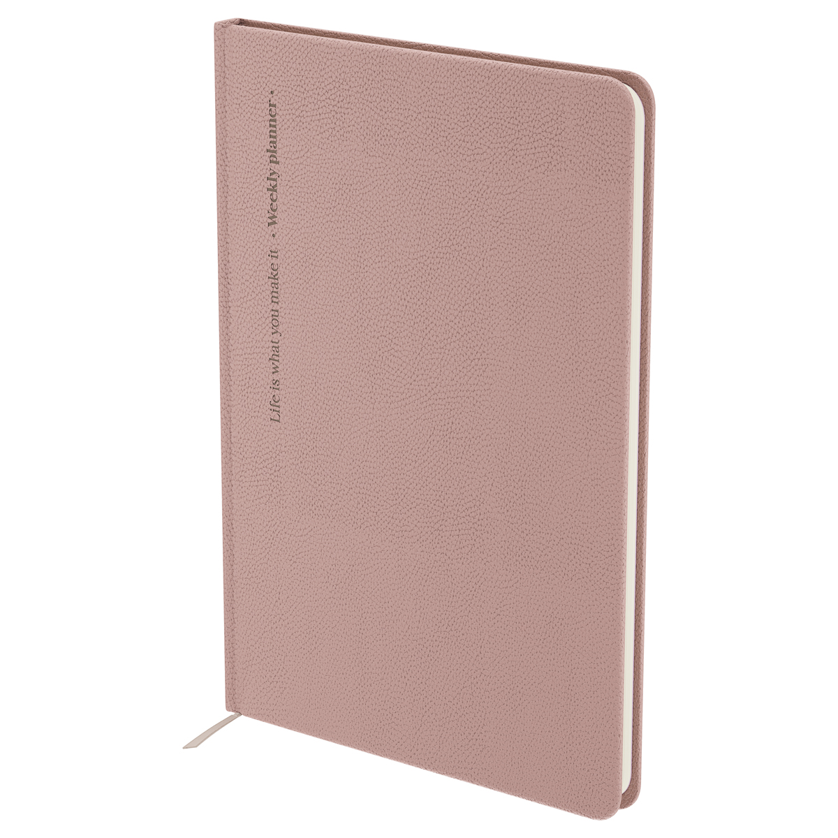 Еженедельник недатированный, B5, 64л., твердый переплет, кожзам, BG "Palm. Ecru pink", розовый 371695