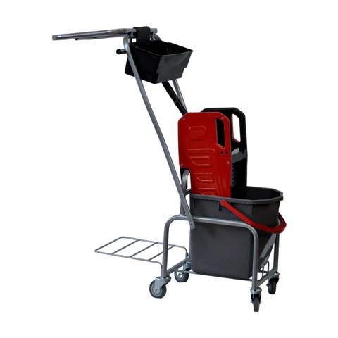 Тележка уборочная Eco-Force, 1 ведро 25л, отжим, лоток для химии, держатель для мешка, металлический каркас, бесшумные колеса, 21EF/6 609750