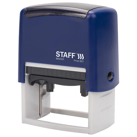 Штамп самонаборный 8-строчный STAFF, оттиск 60х40 мм, "Printer 8027", КАССЫ В КОМПЛЕКТЕ, 237430 - МСК «Форвард»
