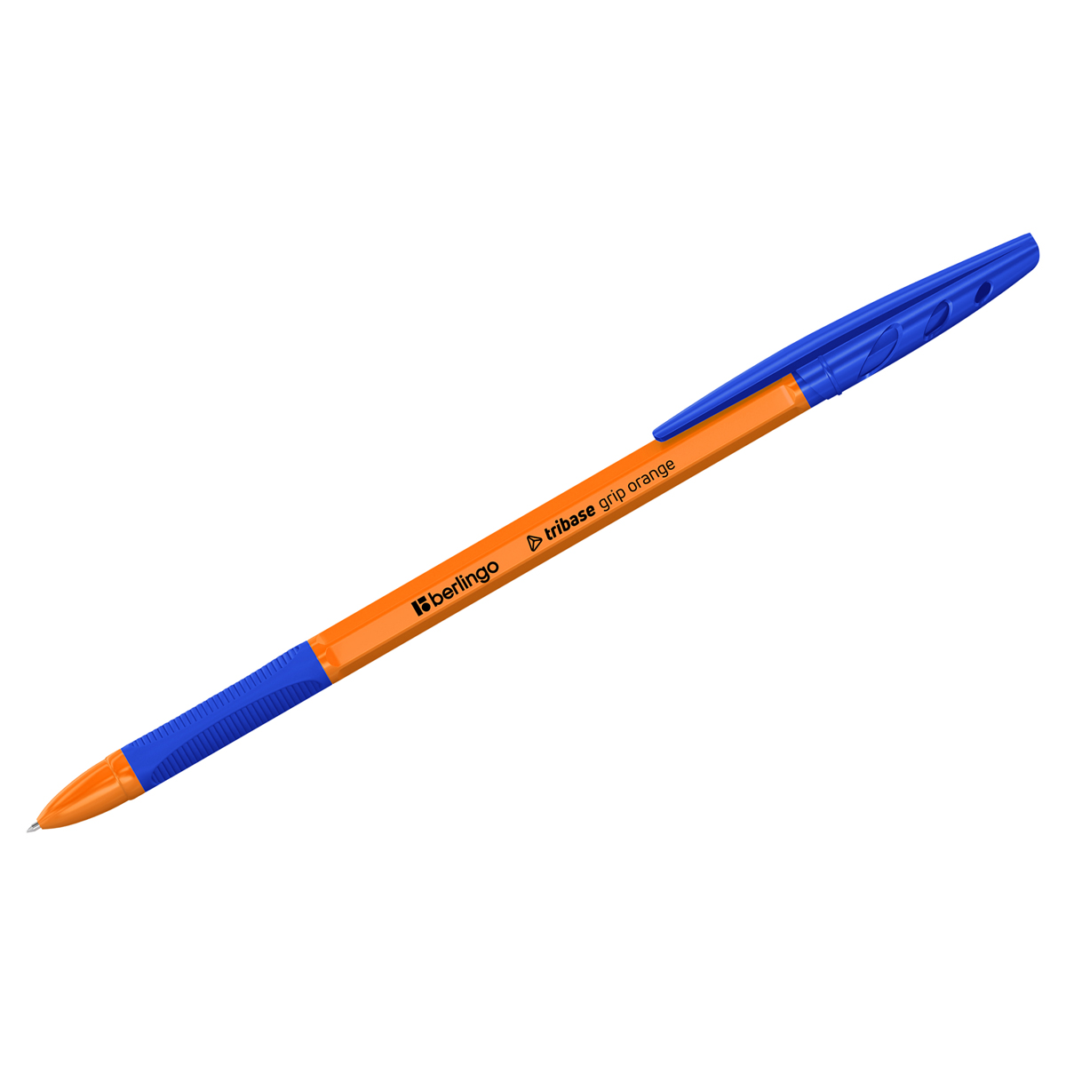 Ручка шариковая Berlingo "Tribase grip orange" синяя, 0,7мм, грип корпус оранжевый CBp_70960 355442
