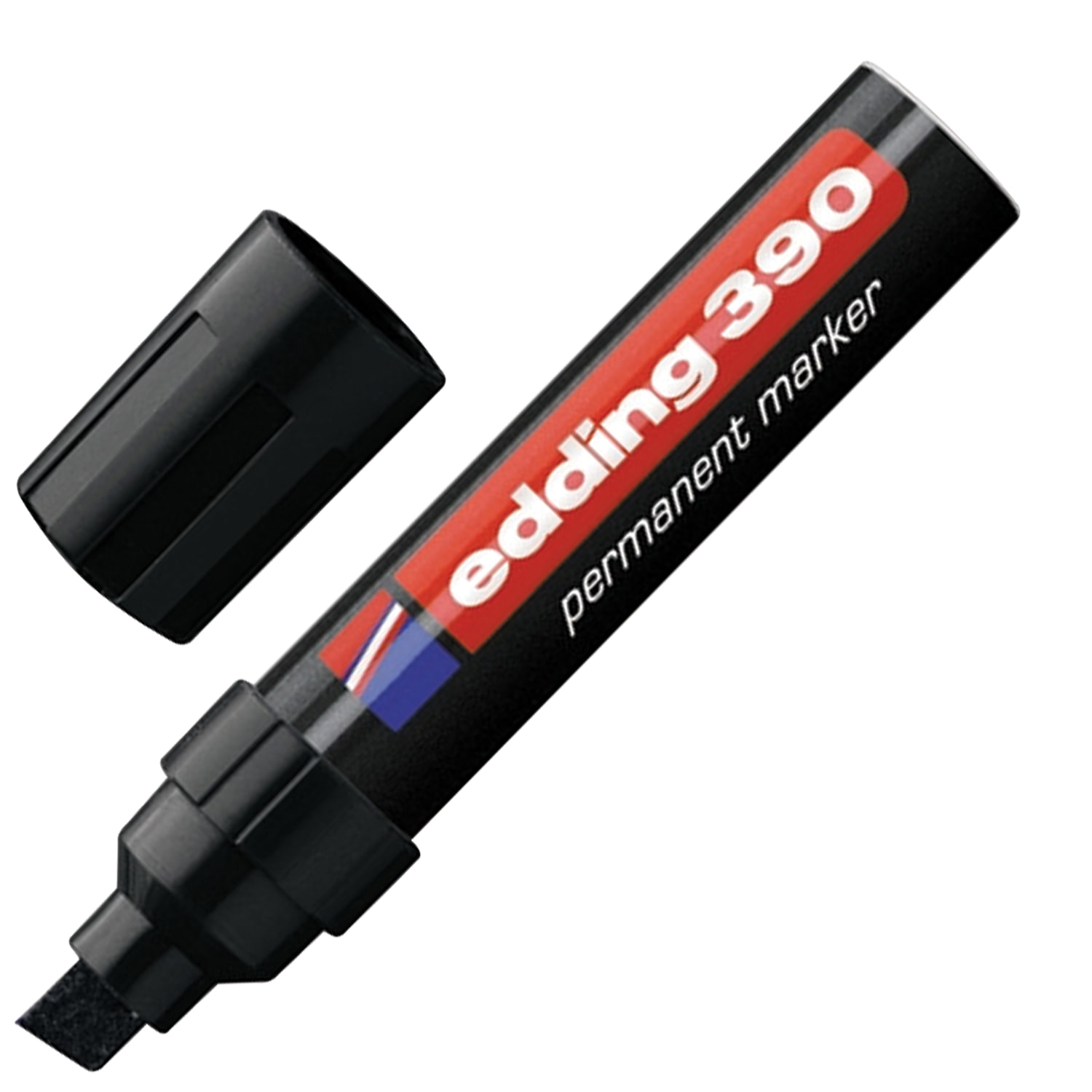 Маркер перманентный (нестираемый) EDDING 390, ЧЕРНЫЙ, скошенный наконечник, 4-12мм, E-390/1 150725