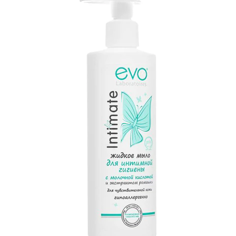 Мыло-крем жидкое для интимной гигиены гипоаллергенное для чувствительной кожи 200 мл, EVO Intimate, 1437 700137
