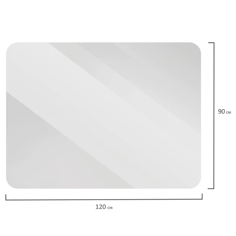 Коврик защитный напольный BRABIX, поликарбонат, 90х120 см, глянец, толщина 0,8 мм, рулон в коробе, 608711, 1008091200 - МСК «Форвард»