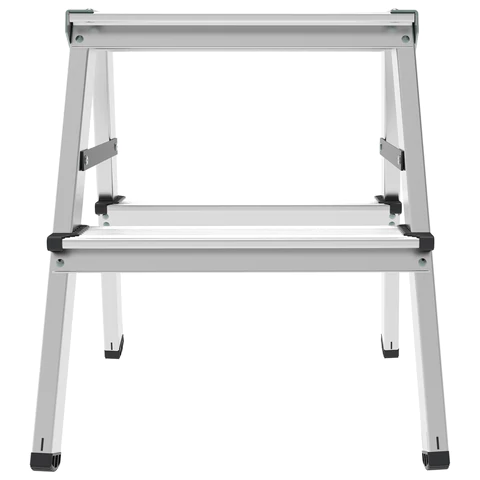 Стремянка алюминиевая двухсторонняя 2х2 ступени, высота площадки 0,43 м, до 150 кг, вес 1,8 кг, НОВАЯ ВЫСОТА, 1120202 609082 - МСК «Форвард»