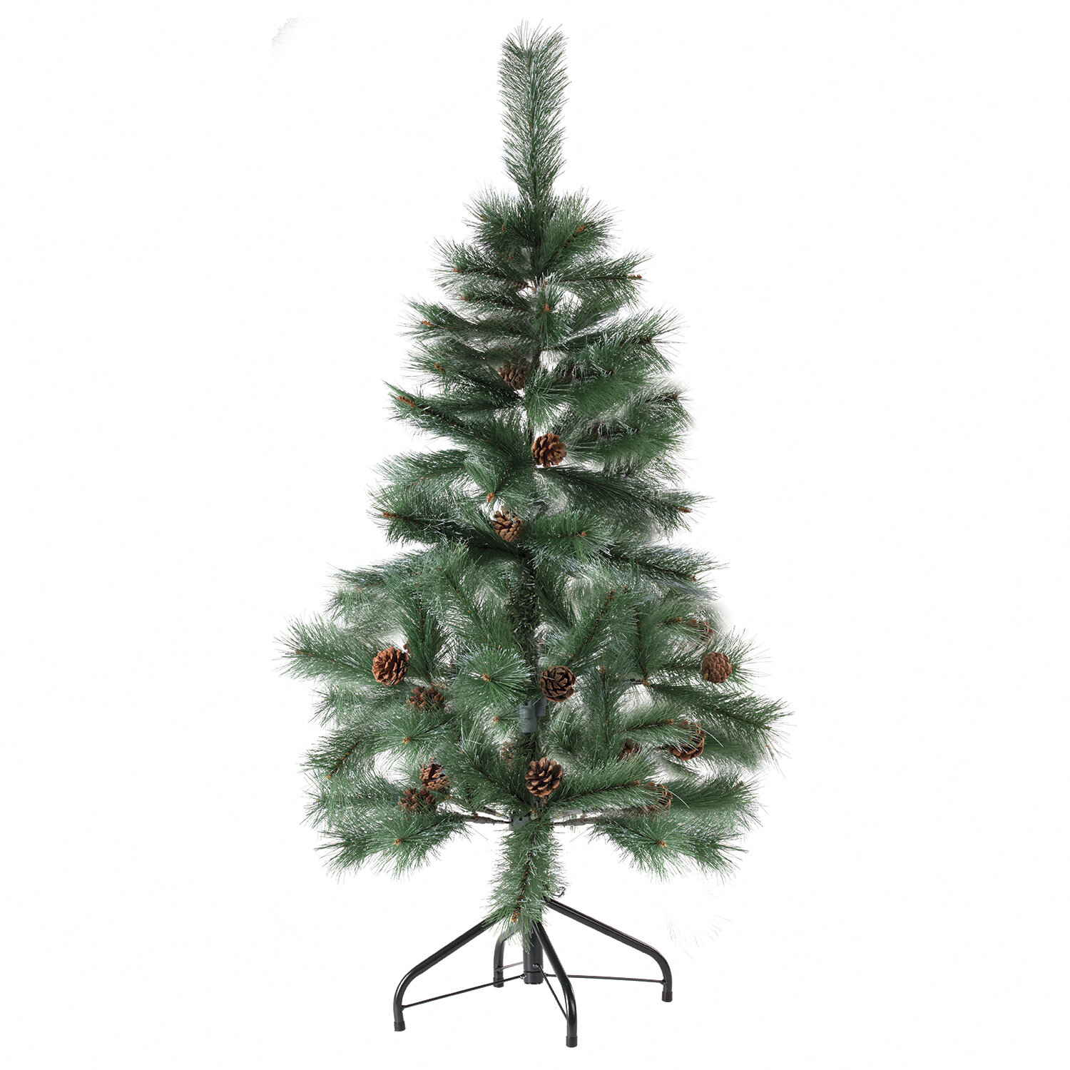 Ель новогодняя искусственная "Velvet Pinewood" 120 см, с инеем и шишками, ПВХ ЗОЛОТАЯ СКАЗКА 591702