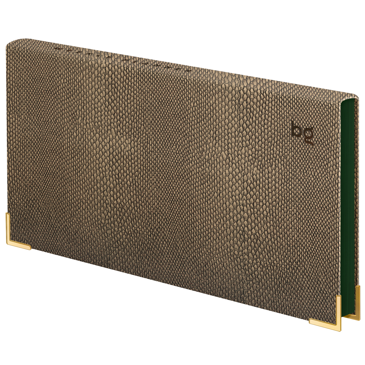 Еженедельник недатированный, 64л., твердый переплет, кожзам, BG "Python.Dark khaki", цветной срез 371692