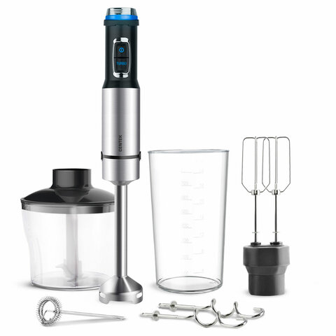 Блендер погружной CENTEK CT-1311, 1500 Вт, 15 скоростей, 5 насадок, стакан, черный 457568 - МСК «Форвард»