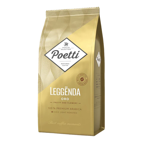 Кофе в зернах POETTI "Leggenda Oro" 1 кг, арабика 100%, 18003 623241