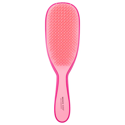 Расческа для волос массажная 22,5х6,5 см, розовая + щетка для чистки В ПОДАРОК, MONTE VITA (МОНТЕ ВИТА), 457428 - МСК «Форвард»
