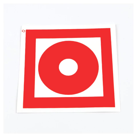 Знак пожарной безопасности "Кнопка включения пожарной автоматики", КОМПЛЕКТ 10 штук, 100х100 мм, пленка, F10 610975