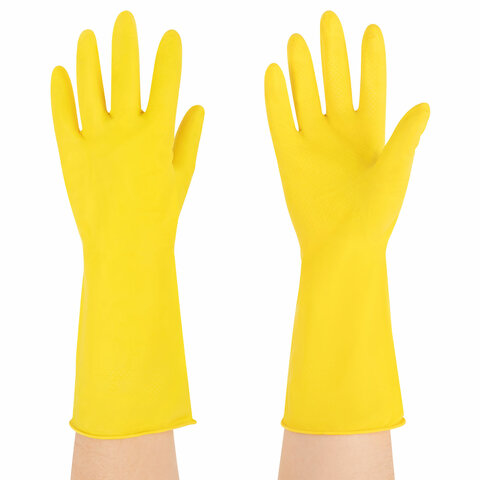 Перчатки МНОГОРАЗОВЫЕ латексные "Для деликатной уборки", размер L (большой), вес 29 г, KOMFI, DGL018L 700896 - МСК «Форвард»