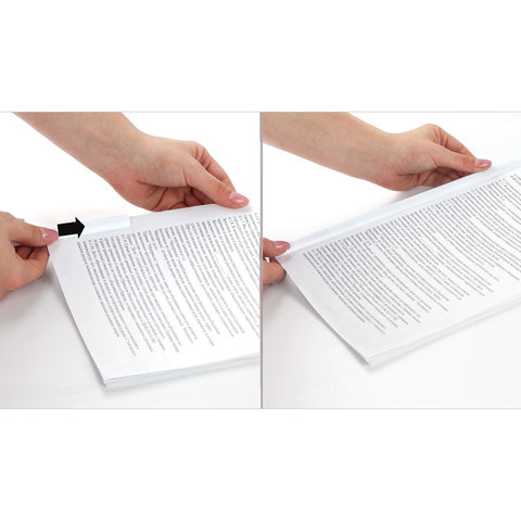 Скрепкошины для быстрого переплета BRAUBERG, комплект 10 шт., ширина 10 мм (до 50 л. А4), белые, 224605 - МСК «Форвард»