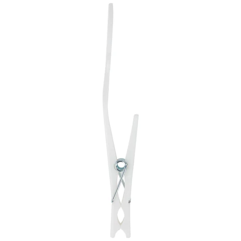 Прищепки бельевые с крючком 13 см, КОМПЛЕКТ 5 штук, пластик, белые, PRIMILA (ПРИМИЛА) EXTRA, 700518 - МСК «Форвард»