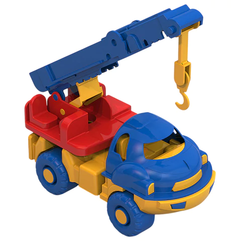Машина игрушечная КРАН "Малыш", пластиковая, 19x9,5x11 см, НОРДПЛАСТ, 64 666481