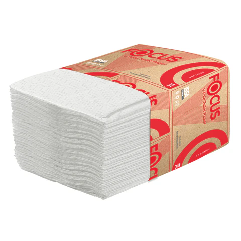 Бумага туалетная FOCUS (T3) Premium, 2 слоя, КОМПЛЕКТ 15 пачек, листовая, 250 листов, V-сложение, 5083735 118577 минпромторг - МСК «Форвард»