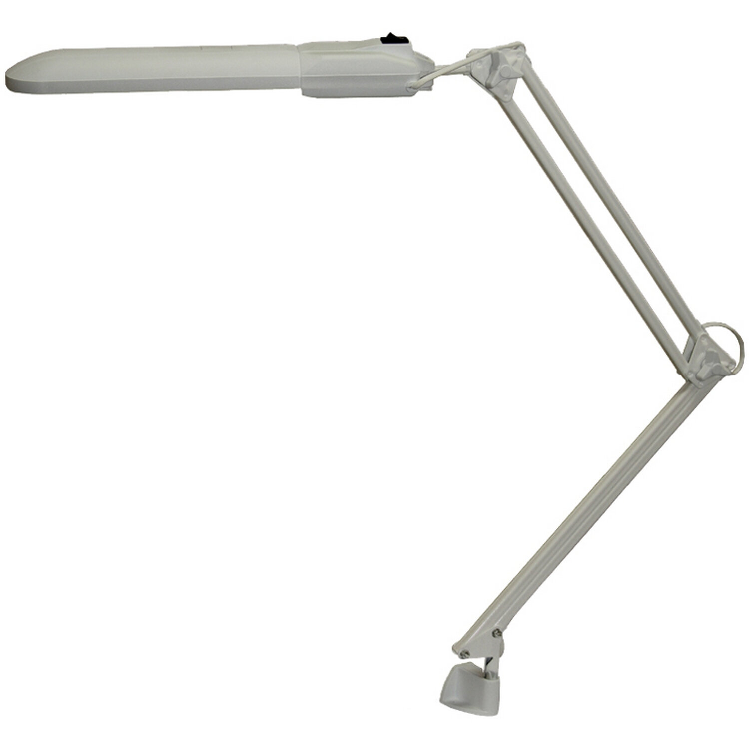 Настольная лампа светильник Трансвит Дельта на струбцине, ЛЮМИНИСЦЕНТНАЯ, цоколь 2G7, 11 Вт, серый  236641