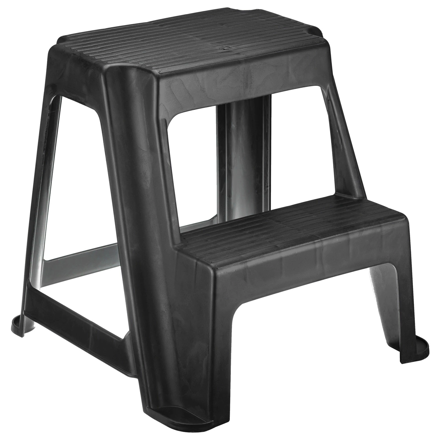 Стремянка-табурет 2 ступени, стационарная, пластиковая, нагрузка 120кг, вес2,4кг, черная, IDEA М 229 602537