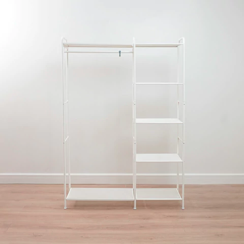 Вешалка-стеллаж ZMI "Валенсия-1", 1555х1090х300 мм, 7 полок, металл, белая, ГСВ1 Б 700929 - МСК «Форвард»