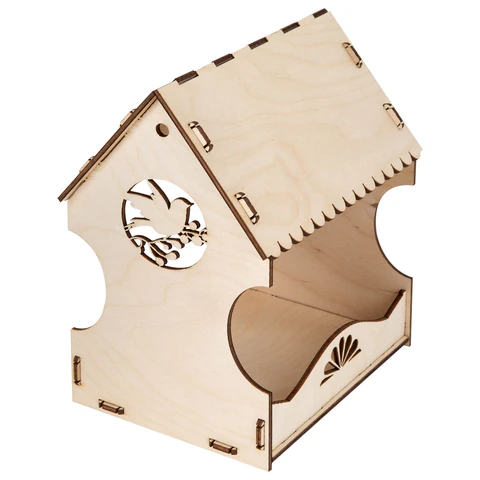 Конструктор, кормушка для птиц, сборная модель "Рябинка", 20х17х13 см, фанера, BAMBOX (БАМБОКС), 666180 - МСК «Форвард»