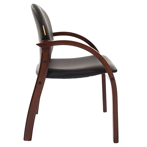 Кресло для приемных и переговорных CHAIRMAN CH-659, экокожа, черное матовое, 6066646 531313 - МСК «Форвард»