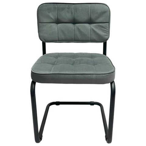 Стулья КОМПЛЕКТ 2 шт., COMFUR РС14М, черный каркас, велюр, графит, разобранные 533063 - МСК «Форвард»