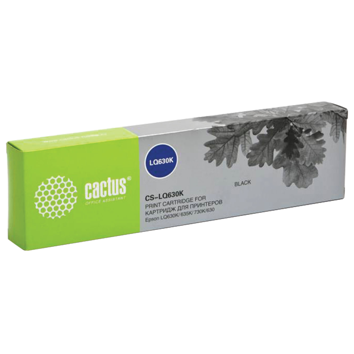 Картридж матричный CACTUS (CS-LQ630) для EPSON LQ-630K/635K/730K, черный, ресурс 2 млн. знаков CS-LQ 362806
