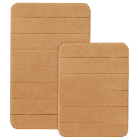 Комплект ковриков MEMORY EFFECT для ванной 50х80 см и туалета 40х60 см, персиковый, LAIMA HOME, 608447 - МСК «Форвард»