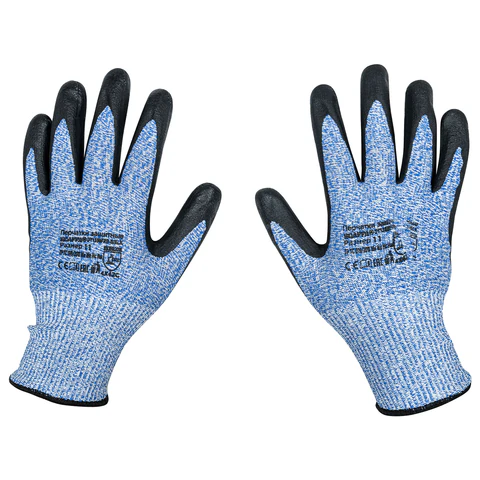 Перчатки нейлоновые SCAFFA "Рубеж Нит С", HPPE защита от порезов, нитриловое покрытие, размер 9, L (большой), 00-00011902 701653