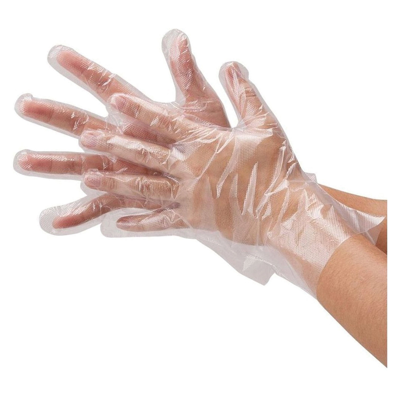 Перчатки полиэтиленовые одноразовые 250 пар (500 шт) размер L, коробка-диспенсер, плотные, 606224