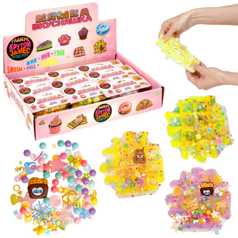 Игрушка-антистресс КОМПЛЕКТ 12шт "Крутой замес. НЯШКА-ВКУСНЯШКА ВЕНСКАЯ ВАФЛЯ", 8,5х8,5 см, 1TOY, Т25366 665753 - МСК «Форвард»