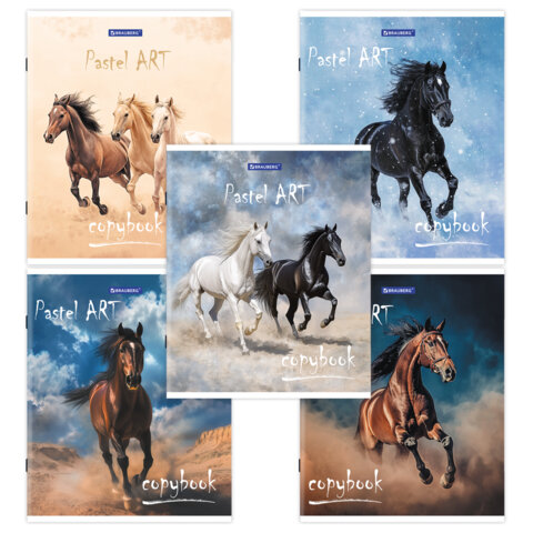 Тетрадь А5 48л. BRAUBERG скоба, клетка, металлизированный картон, СВОБОДА, 403041