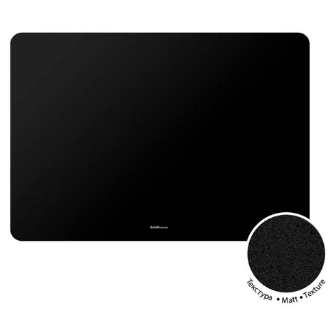 Коврик-подкладка настольный ERICH KRAUSE "Matt Total Black", A2 (590х420 мм), черный, 61240 238724