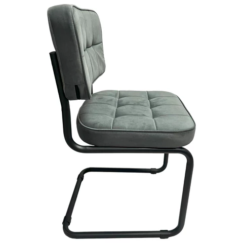 Стулья КОМПЛЕКТ 2 шт., COMFUR РС14М, черный каркас, велюр, графит, разобранные 533063 - МСК «Форвард»