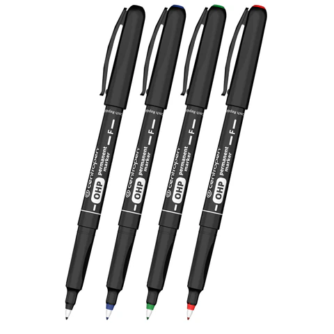 Маркеры перманентные для любой гладкой поверхности, НАБОР 4 шт., 4 ЦВЕТА, CENTROPEN "OHP", 0,6 мм, 2636/4, 626360401 152681 - МСК «Форвард»