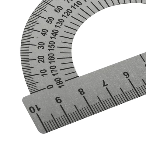 Транспортир 10 см, 180 градусов, металлический, ПИФАГОР, 210637 - МСК «Форвард»
