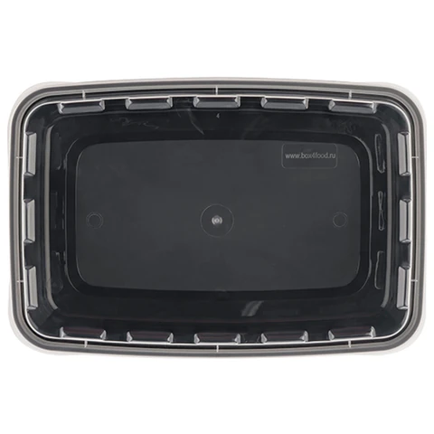 Контейнер одноразовый 830 мл, С КРЫШКОЙ, 207х140 мм, КОМПЛЕКТ 150шт черный/прозрачный, ПП, ВЗЛП, 1261Ч 609227 - МСК «Форвард»