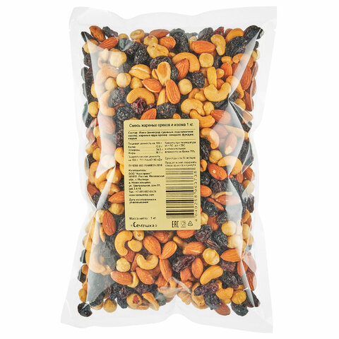 Смесь жареных орехов и изюма, СЕМУШКА, 1 кг 624067 - МСК «Форвард»