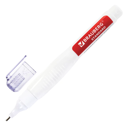 Ручка-корректор BRAUBERG, 14 мл, металлический наконечник, 226820 - МСК «Форвард»