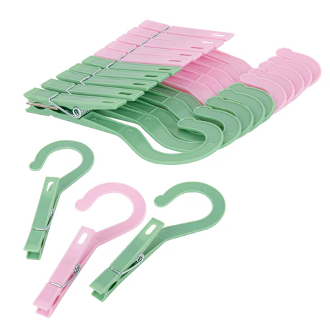 Прищепки бельевые с крючком 13 см, КОМПЛЕКТ 10 штук, пластик, ассорти, PRIMILA (ПРИМИЛА) EXTRA, 700519 - МСК «Форвард»