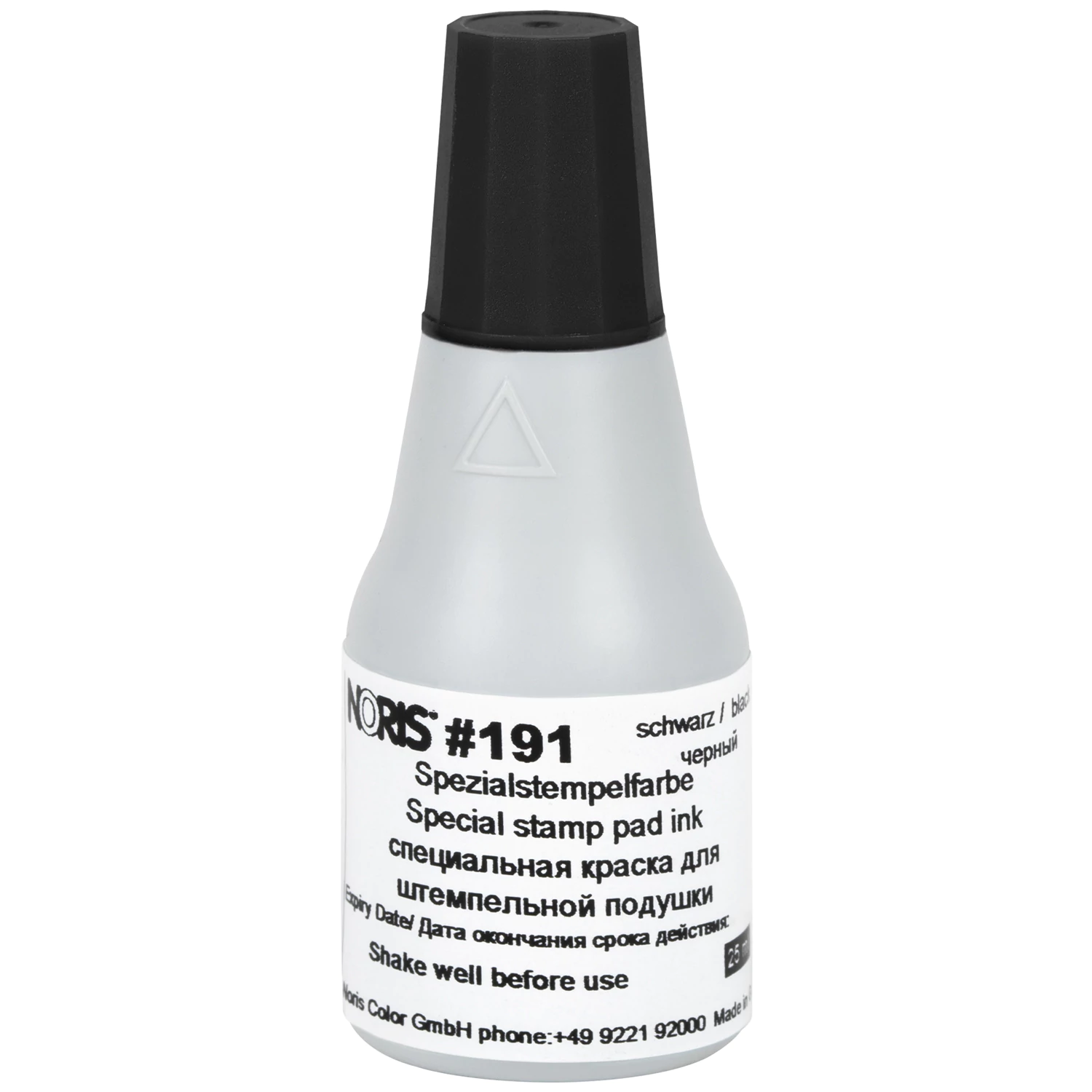 Краска штемпельная NORIS черная 25мл,(универс. для глянц. бумаги, металла, пластмасс и т.д.),191Ач 223623