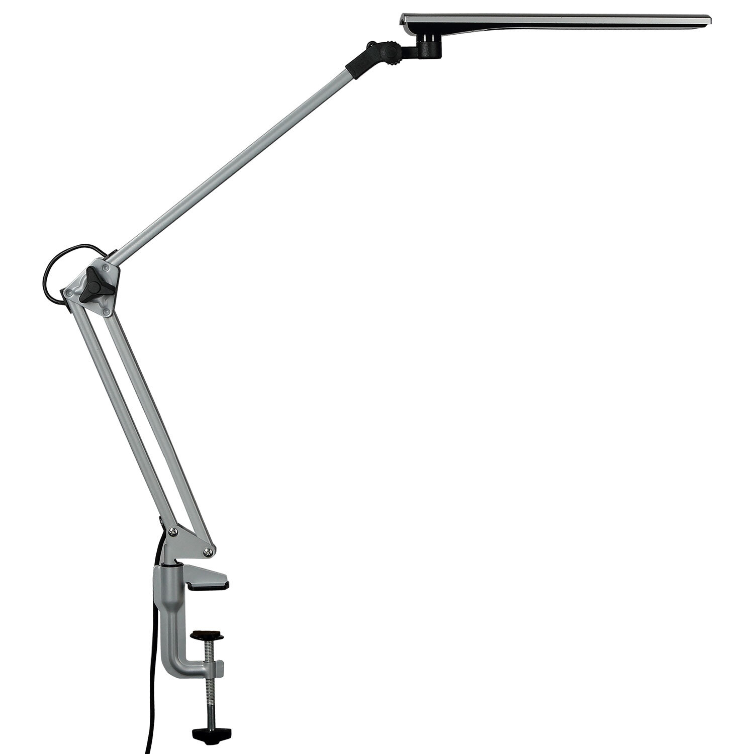 Настольная лампа светильник Трансвит Сириус С16С на струбцине, СВЕТОДИОДНАЯ, 7 Вт, се  235410ребро С16С 235410