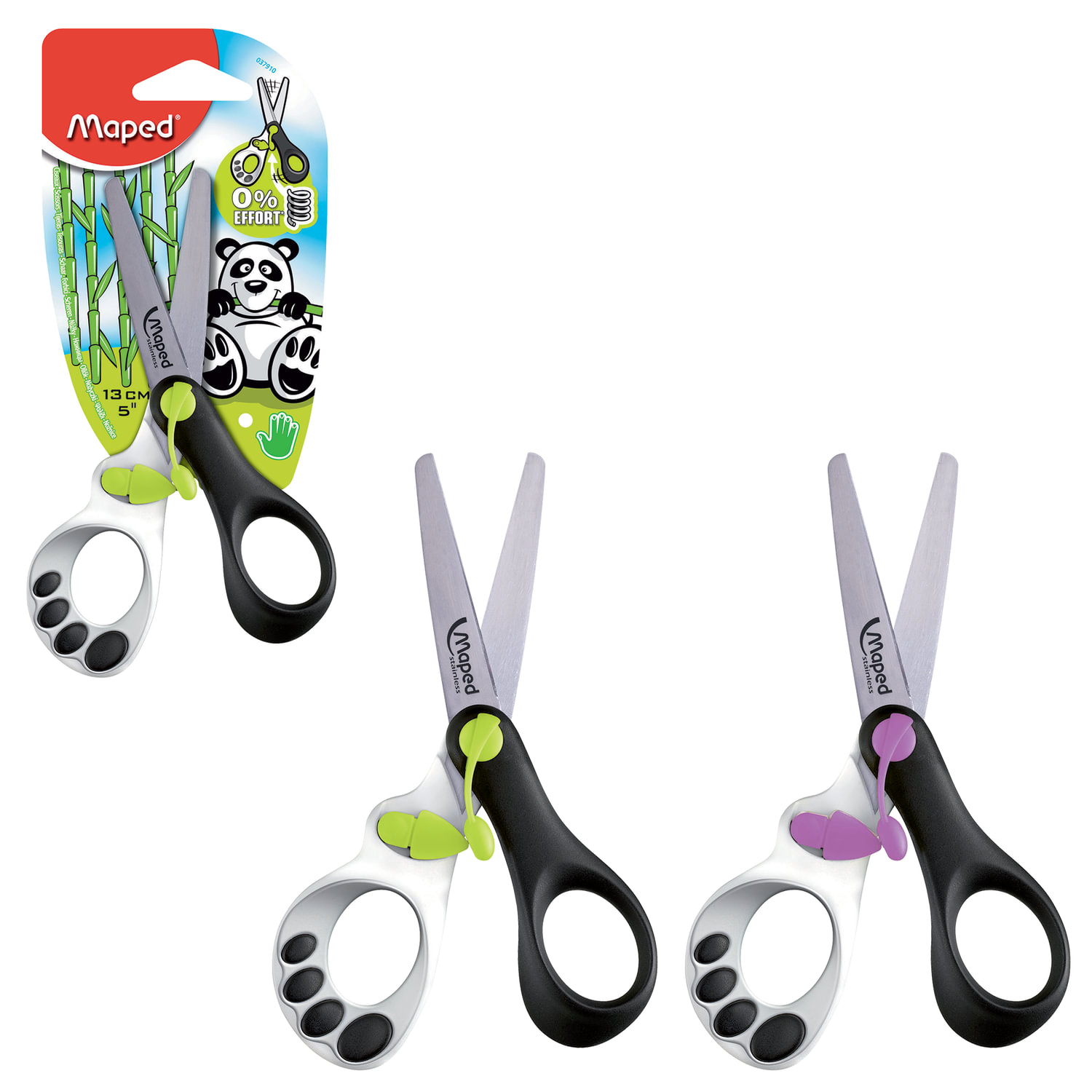 Ножницы MAPED (Франция) "Koopy", 130мм, закругл. детские, картонная упаковка с европодвесом, 037910 232002
