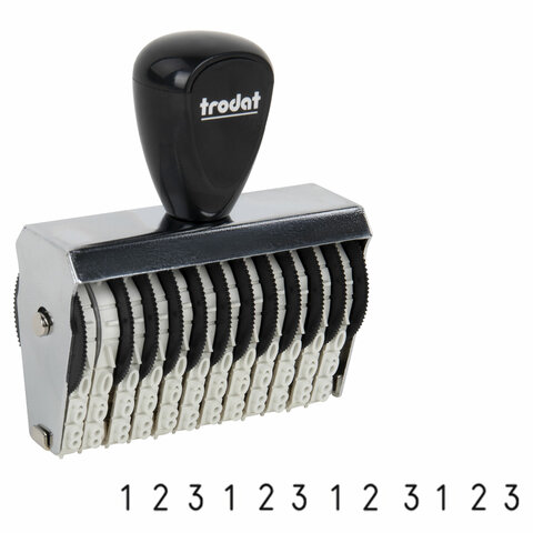 Нумератор ручной ленточный, 12 разрядов, оттиск 62 х5 мм, TRODAT 15512, 54905 238374