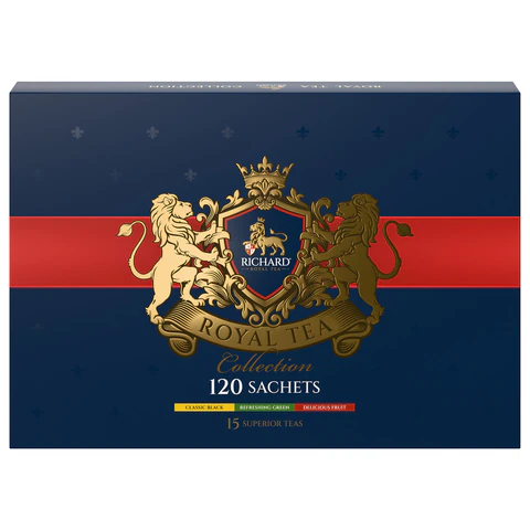 Чай RICHARD "Royal Tea Collection" ассорти 15 вкусов, НАБОР 120 пакетиков, 102273 624561 - МСК «Форвард»
