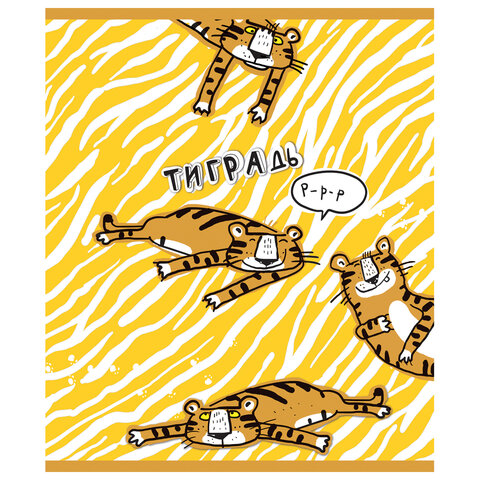 Тетрадь А5 48 л. ПЗБМ, скоба, клетка, фольга, конгрев, TWIN лак, "Тиградь" (5 видов), 029135 404334 - МСК «Форвард»