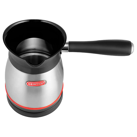 Турка электрическая CENTEK CT-1080, 0,5 л, 480 Вт, механическое управление, с крышкой, стальная, CT-1080 SS 457625 - МСК «Форвард»