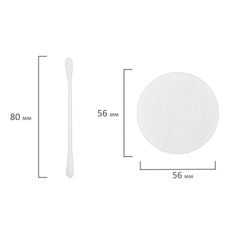 Косметический набор КОМПЛЕКТ 500 шт., (3 ватные палочки и 3 ватных диска), флоупак, 2000208 608854 - МСК «Форвард»