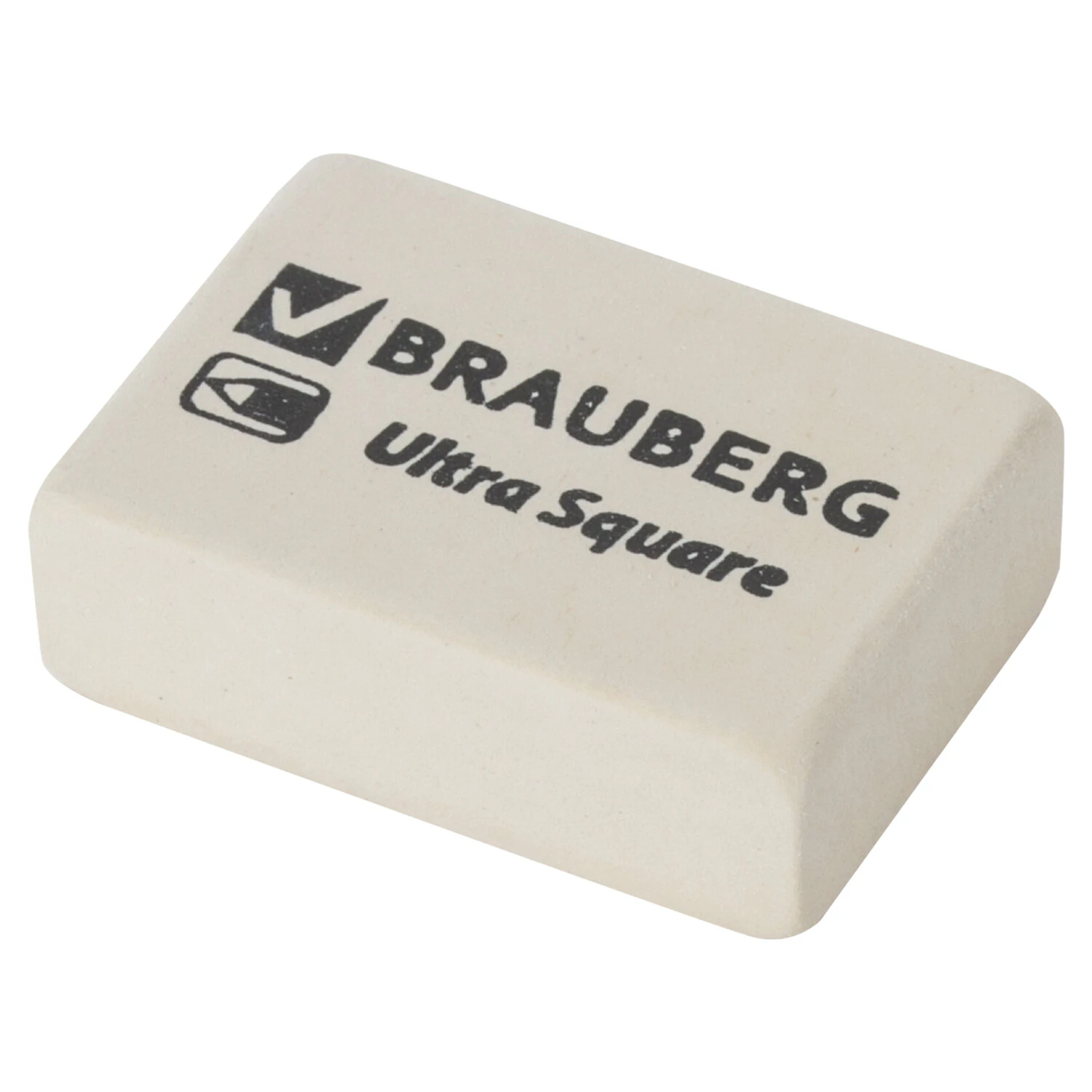 Ластик BRAUBERG "Ultra Square", 26х18х8мм, белый, натуральный каучук, 228707