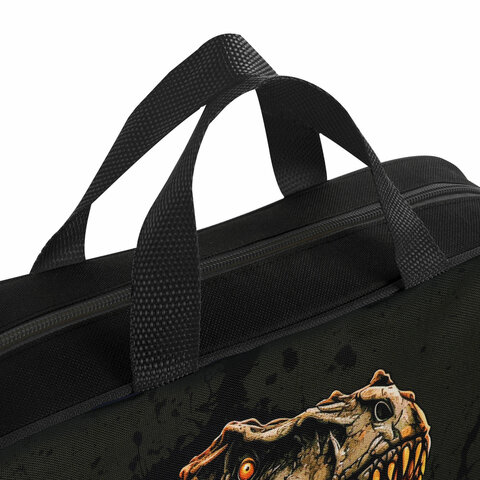 Папка на молнии с ручками BRAUBERG А4, 1 отделение, полиэстер, 80 мм, "Dino attack", 272179 - МСК «Форвард»